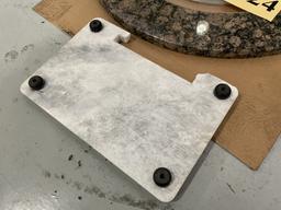 CUSTOM DESIGNED GRANITE TABLE TOP, 26" DIAMETER