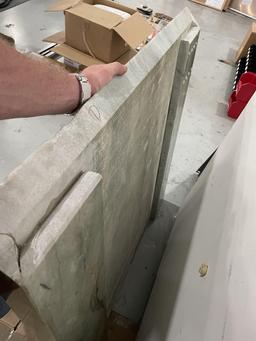 SLABS OF EXOTIC STONE, MEASURES 38" X 40" X 1