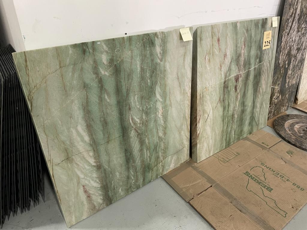 SLABS OF EXOTIC STONE, MEASURES 38" X 40" X 1