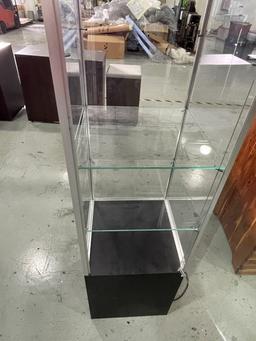LOCKING GLASS CABINET INCLUDES LIGHT
