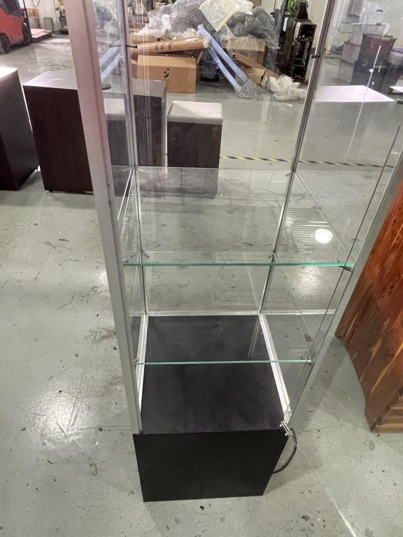 LOCKING GLASS CABINET INCLUDES LIGHT