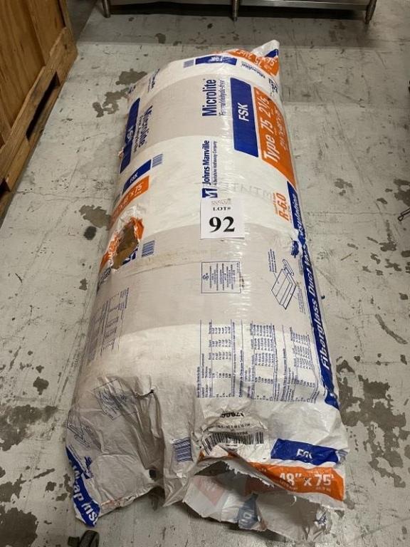 LARGE ROLL OF FIBERGLASS INSULATION