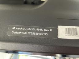 SHARP 55" TV, MODEL LC-55LBU591U