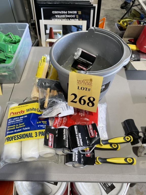 LOT CONSISTING OF ASSORTED PAINTING SUPPLIES