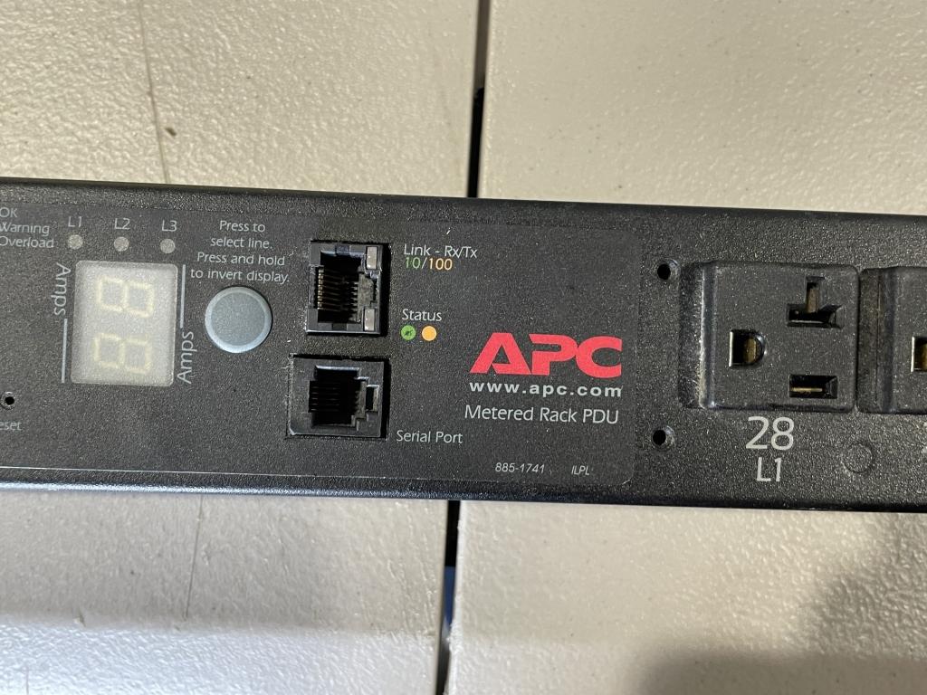 APC METERED RACK PDU, 6', MODEL AP7530, AP7862,