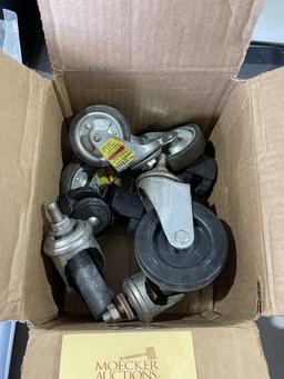 LOT CONSISTING OF APPROX (8) ASSORTED SIZE CASTORS