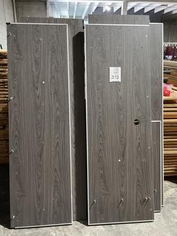 LAMINATE OFFICE DESK WITH GLASS TOP