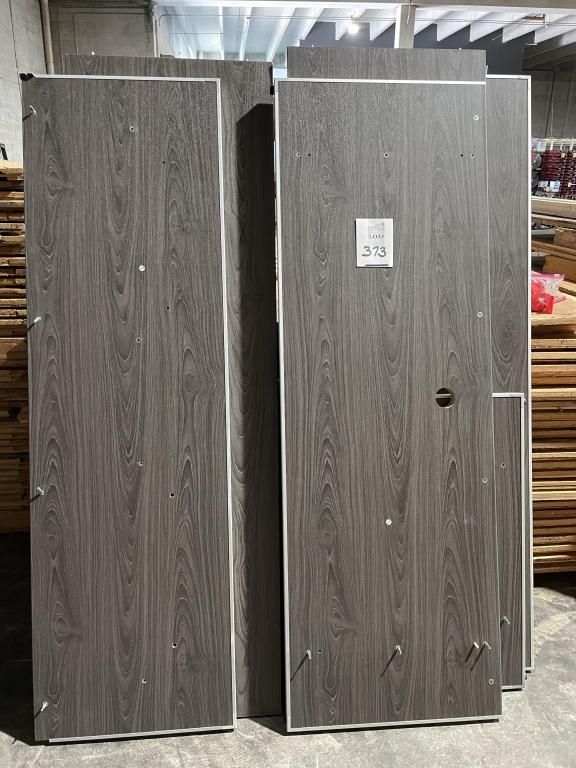 LAMINATE OFFICE DESK WITH GLASS TOP