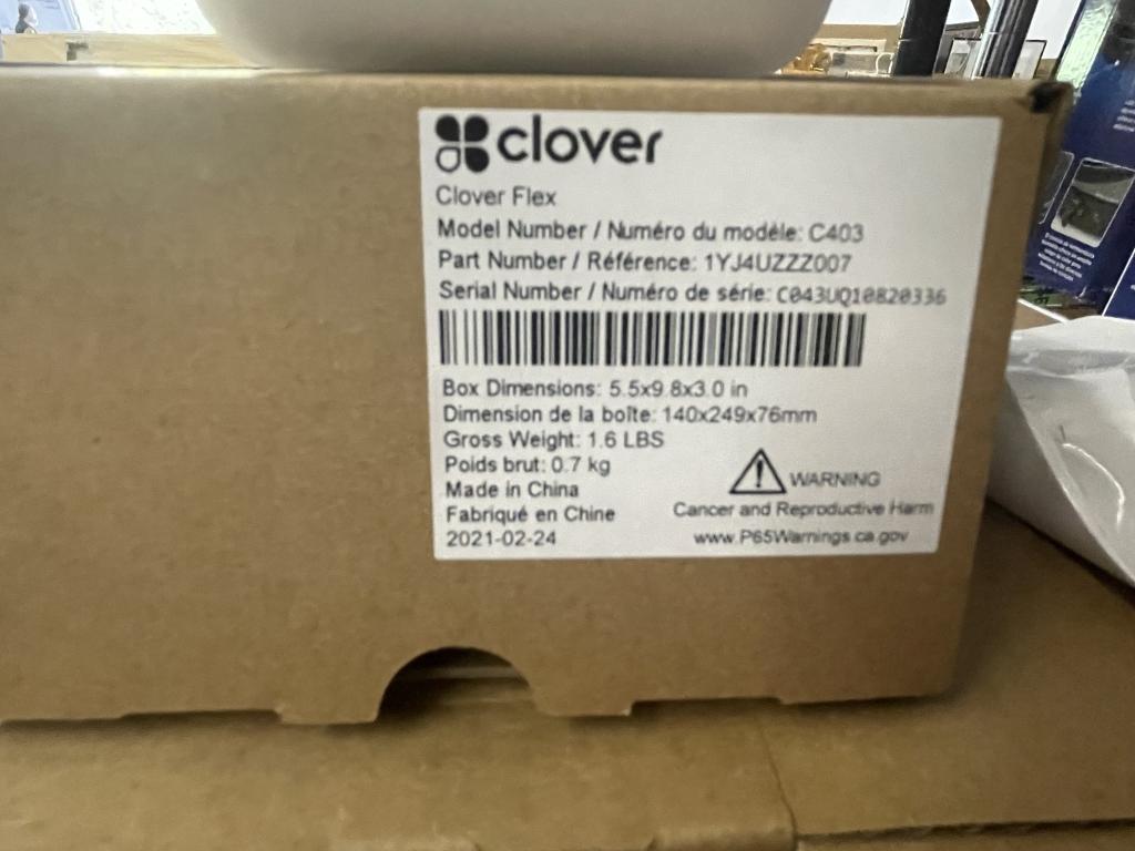 LOT CONSISTING OF CLOVER POS SYSTEM
