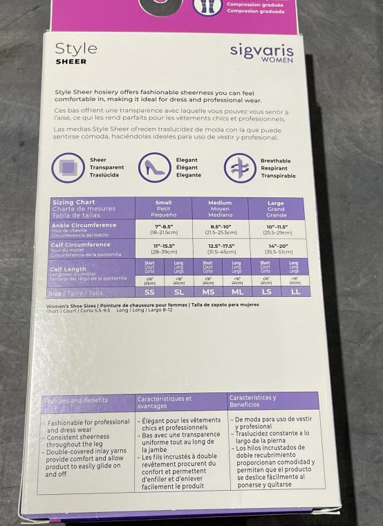 SIGVARIS MEDICAL COMPRESSION HOSIERY FOR WOMEN