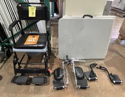 NOVA TRANSPORT CHAIR COMMODE, DRPARM (NEW)