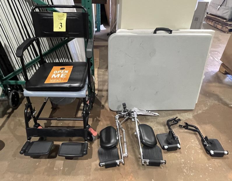 NOVA TRANSPORT CHAIR COMMODE, DRPARM (NEW)