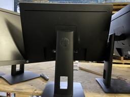 HP 24" MONITORS ON ADJUSTABLE HEIGHT STANDS