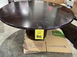 60" ROUND BROWN TABLE
