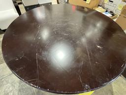 60" ROUND BROWN TABLE