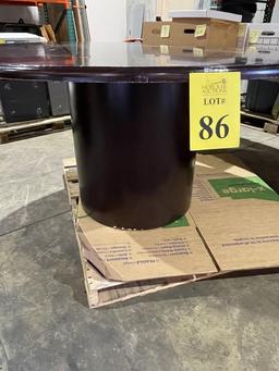60" ROUND BROWN TABLE
