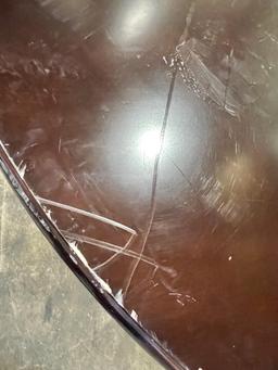 60" ROUND BROWN TABLE