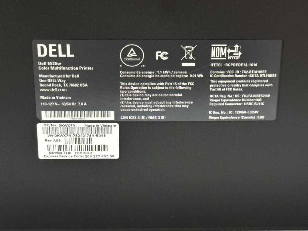 DELL E525W PRINTER