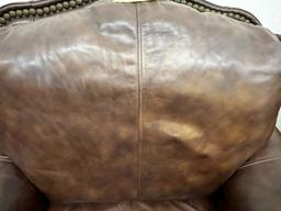 LEATHER CHAIR WITH OTTOMAN