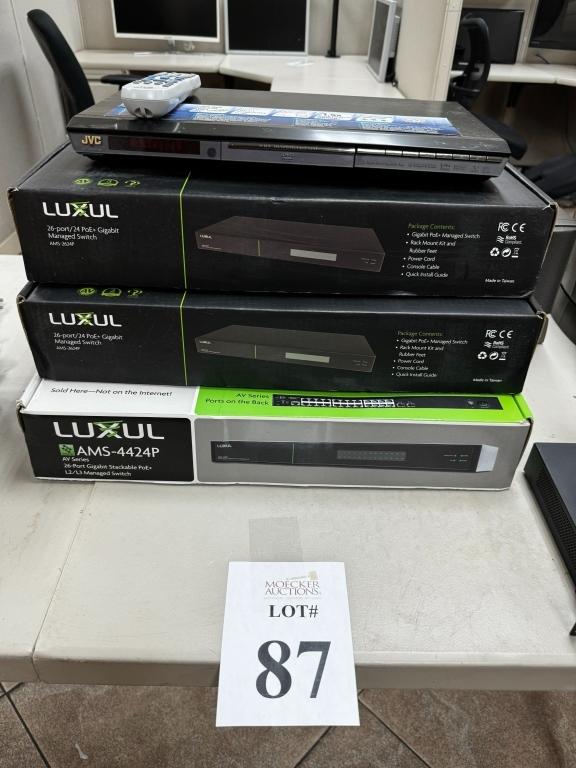 LOT CONSISTING OF (3) LUXUL 26 PORT GB SWITCHES