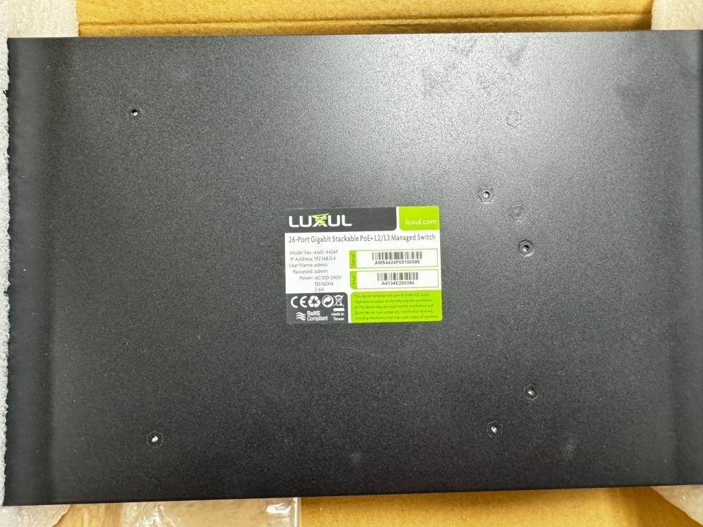 LOT CONSISTING OF (3) LUXUL 26 PORT GB SWITCHES
