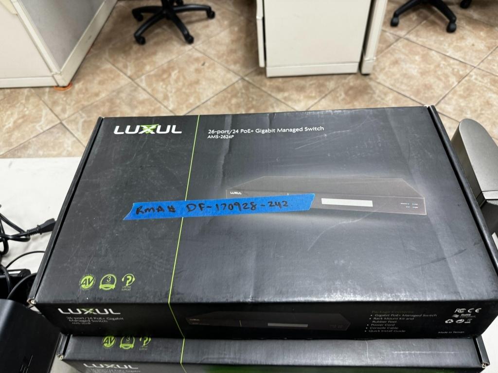 LOT CONSISTING OF (3) LUXUL 26 PORT GB SWITCHES