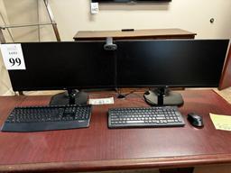 26" LG MONITORS, KEYBOARDS AND LOGI WEB CAM