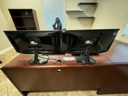 26" LG MONITORS, KEYBOARDS AND LOGI WEB CAM