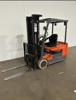 TOYOTA ELECTRIC FORKLIFT, MODEL 7FBEU20