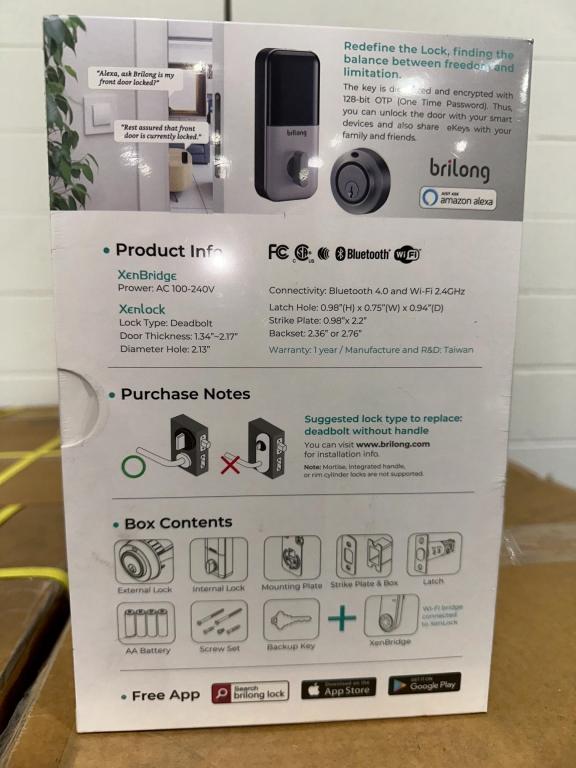 LOT CONSISTING OF BRILONG XENLOCK SMART LOCK SYSTEMS (NEW)