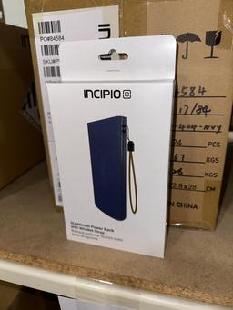 CASE OF INCIPIO POWER BANKS (NEW) (YOUR BID X QTY = TOTAL $)