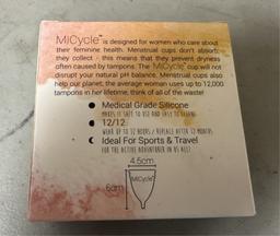 MICYCLE COLLAPSIBLE MENSTRUAL CUPS BY NEWMED (NEW) (YOUR BID X QTY = TOTAL $)
