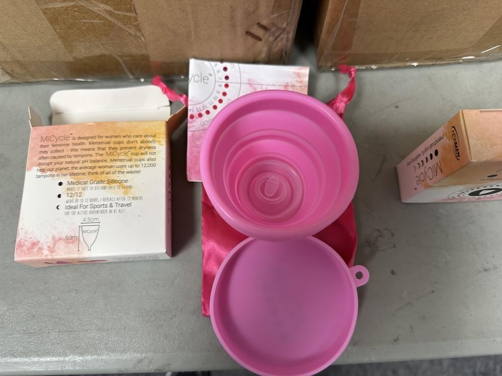 MICYCLE COLLAPSIBLE MENSTRUAL CUPS BY NEWMED (NEW) (YOUR BID X QTY = TOTAL $)
