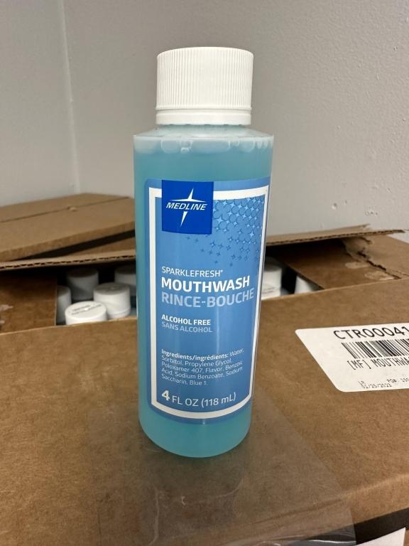 MEDLINE SPARKLEFRESH MOUTHWASH 4 OZ BOTTLES (NEW) (YOUR BID X QTY = TOTAL $)