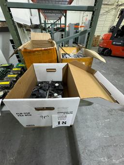 BOXES OF ASSORTED PARTS & WIRES (YOUR BID X QTY = TOTAL $)