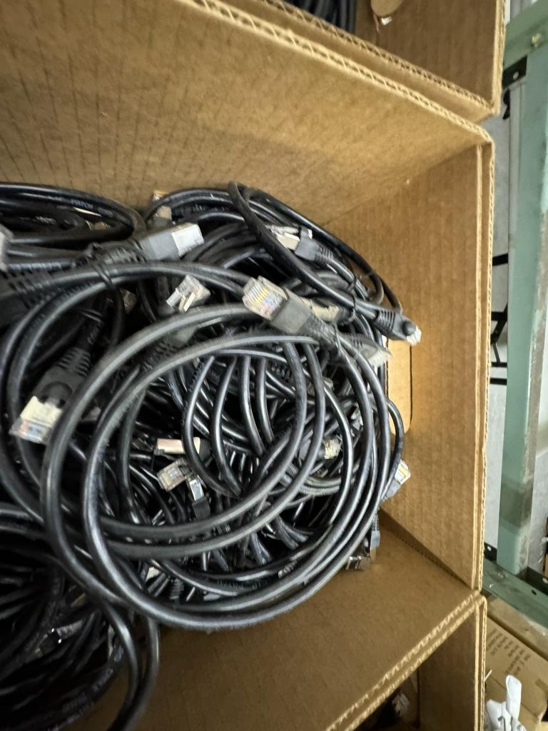 BOXES OF ASSORTED PATCH CORDS & DRAINAGE HOSES (YOUR BID X QTY = TOTAL $)