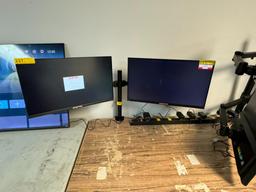 DUAL SCEPTRE 24" MONITORS ON DESK MOUNT