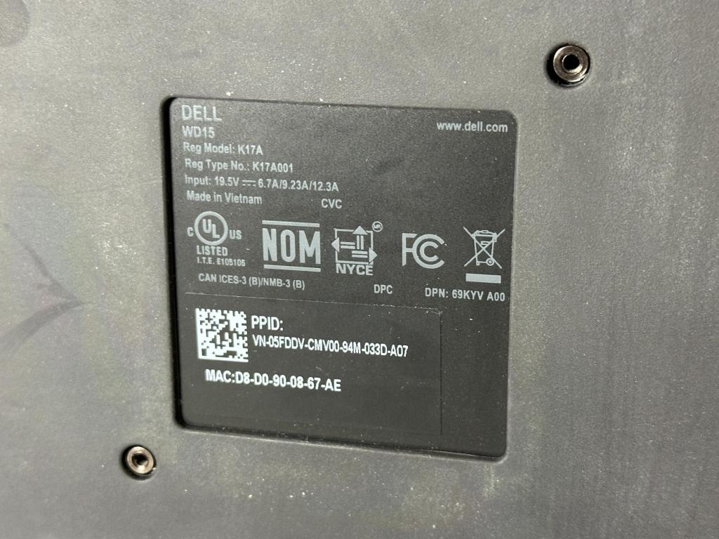DELL WD15 MONITOR DOCK 4K USB-C, DUAL DISPLAY