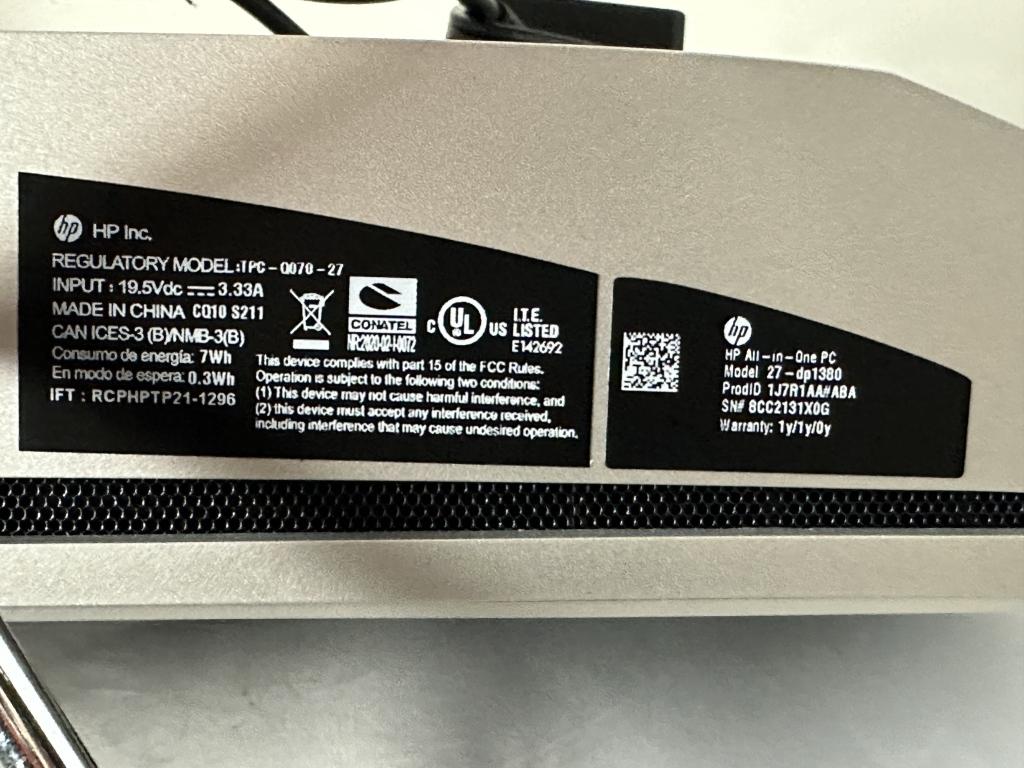 HP ALL-IN-ONE PC (TESTED, POWERS ON)