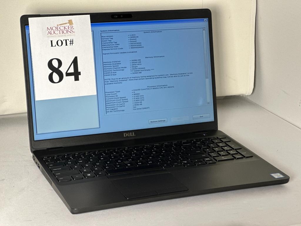 DELL LATITUDE 5500 LAPTOP i7-8665U 16GB 512GB SSD