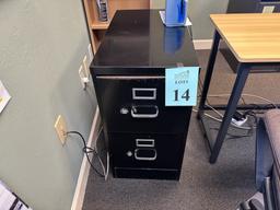 TWO DRAWER METAL FILE CABINET