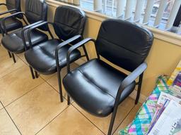 BLACK VINYL ARMCHAIRS