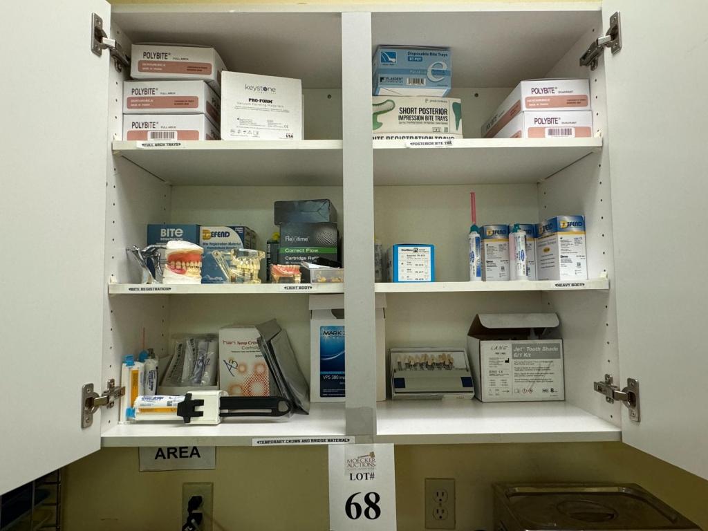 LOT CONSISTING OF DENTAL SUPPLIES IN CABINET