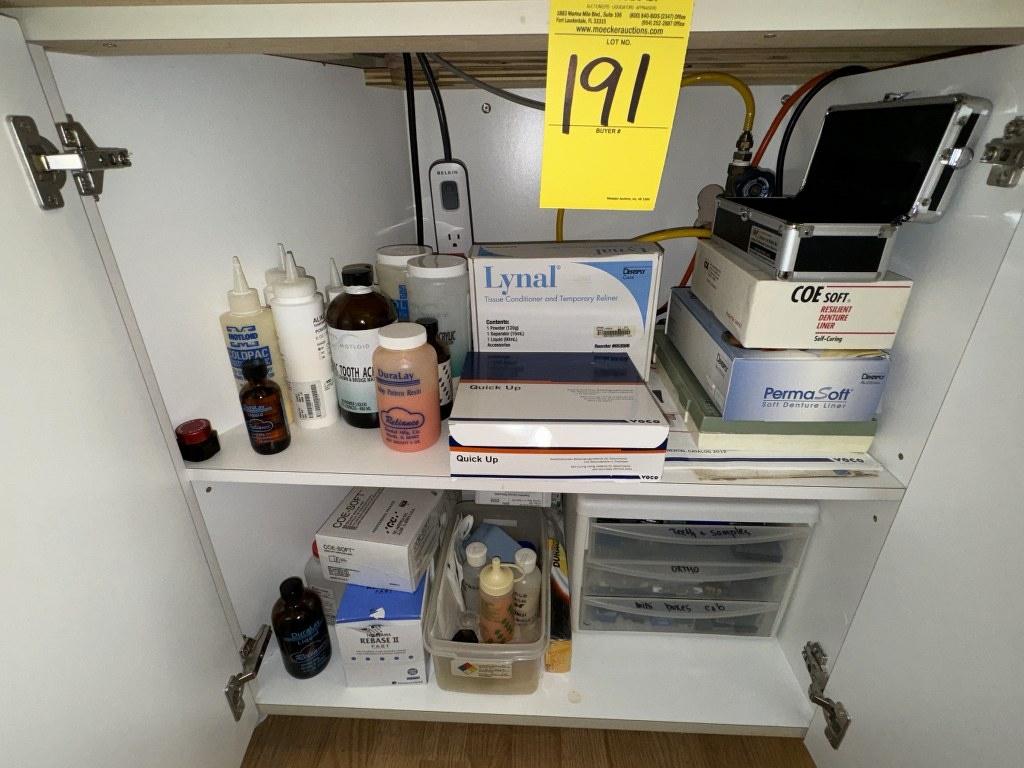 LOT CONSISTING OF DENTAL SUPPLIES IN TWO DRAWER