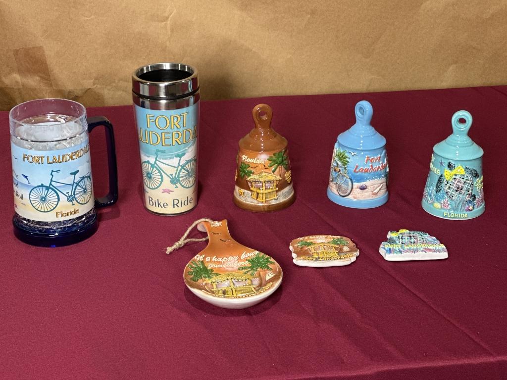 LOT CONSISTING OF ASSORTED BEACH-THEMED SOUVENIRS