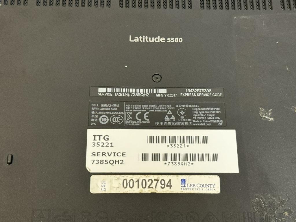 DELL LATITUDE 5580 CORE i7-7th 16GB RAM 512 SSD