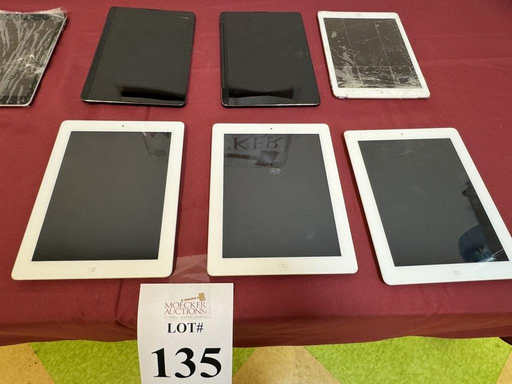 6 Apple iPad and 2 LG Tablets