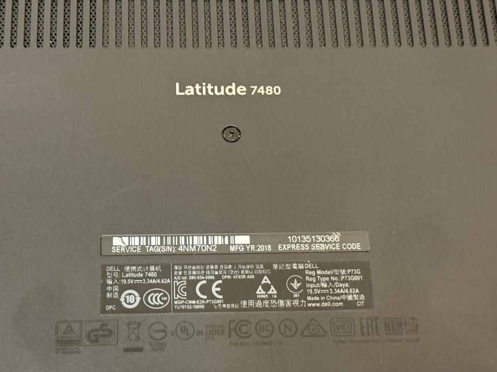 Dell Latitude 7480  Core i5-7th 256GB SSD,8GB RAM