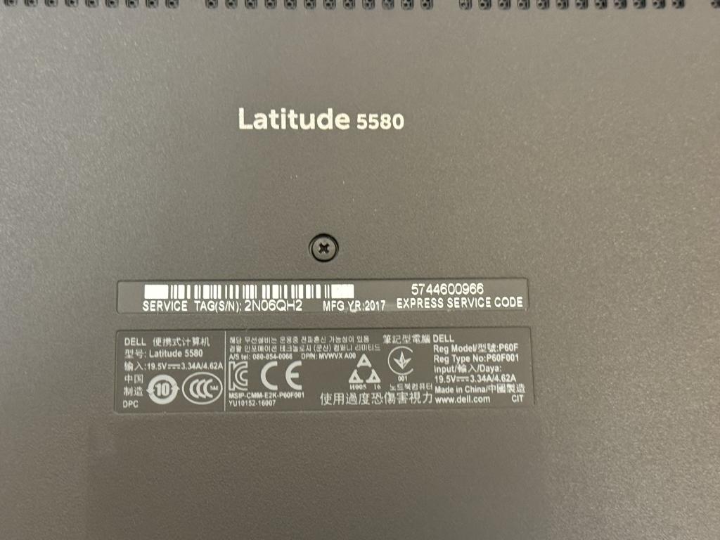 DELL LATITUDE 5580 CORE i7-7th 16GB RAM 512 SSD