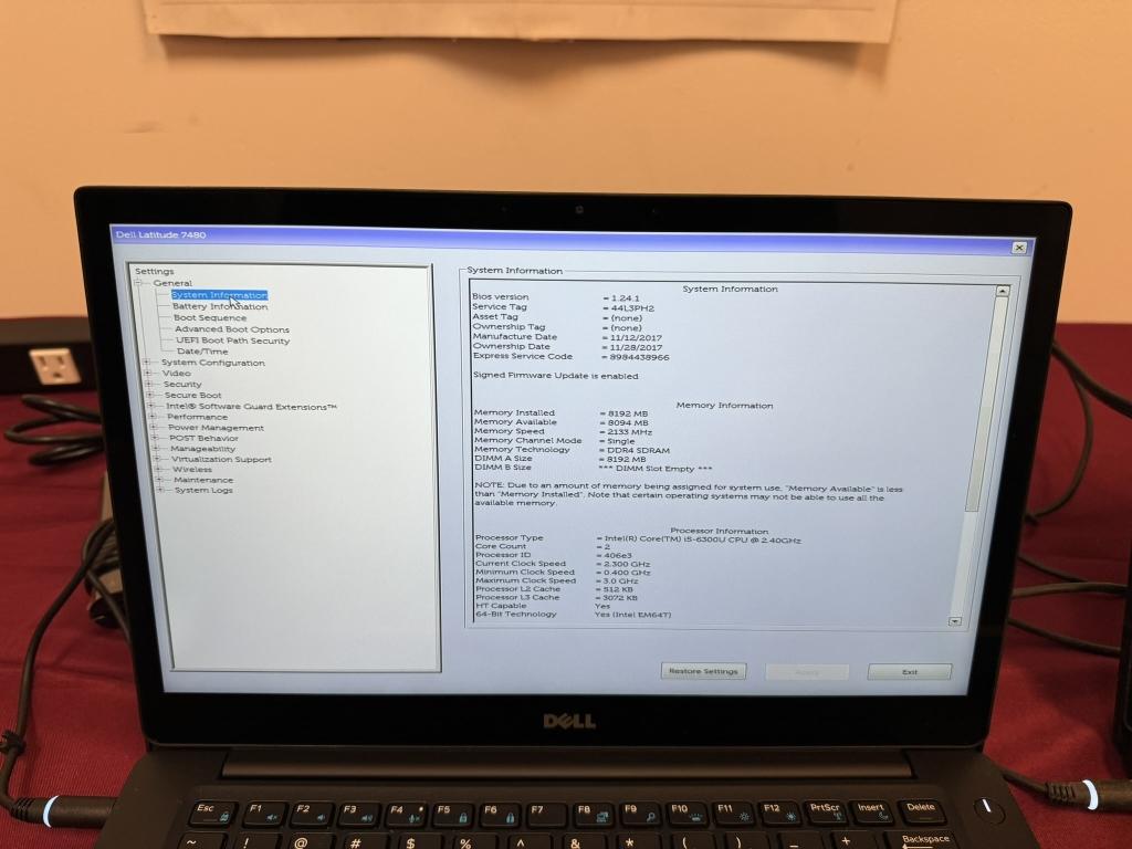 Dell Latitude 7480  Core i5-6th 256GB SSD,8GB RAM